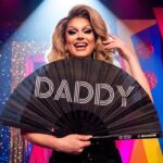 Festival Fan „DADDY” in zwart, rave- en Pride-accessoire, Weergave 5