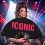 Festival Fan „ICONIC” in zwart/roze, rave-statement, Weergave 5