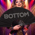 Festival Fan „BOTTOM” in het zwart, CSD- & Rave-accessoire, Weergave 5