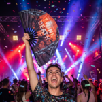 Festival Fan „TWINK DEATH“ Zwart voor Techno & Rave, Weergave 4