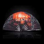 Festival Fan „TWINK DEATH“ Zwart voor Techno & Rave, Weergave 1