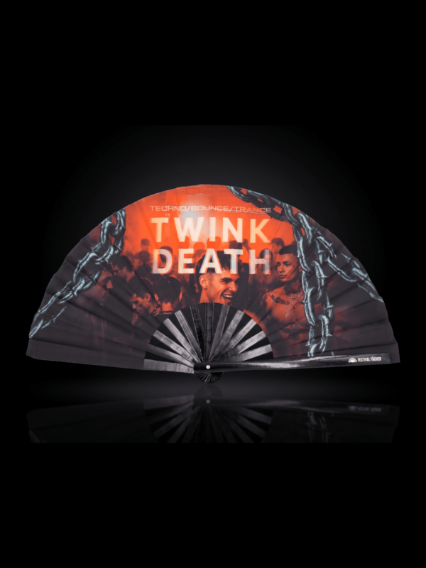 Festival Fan „TWINK DEATH“ Zwart voor Techno & Rave