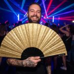 Festival Fans met goudglitter voor festivals en feestjes, Weergave 2