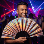 Festival Fans van koper met holografisch effect voor festivals en Raves, Weergave 2