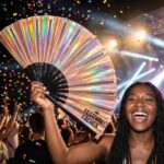 Festival Fans van koper met holografisch effect voor festivals en Raves, Weergave 4