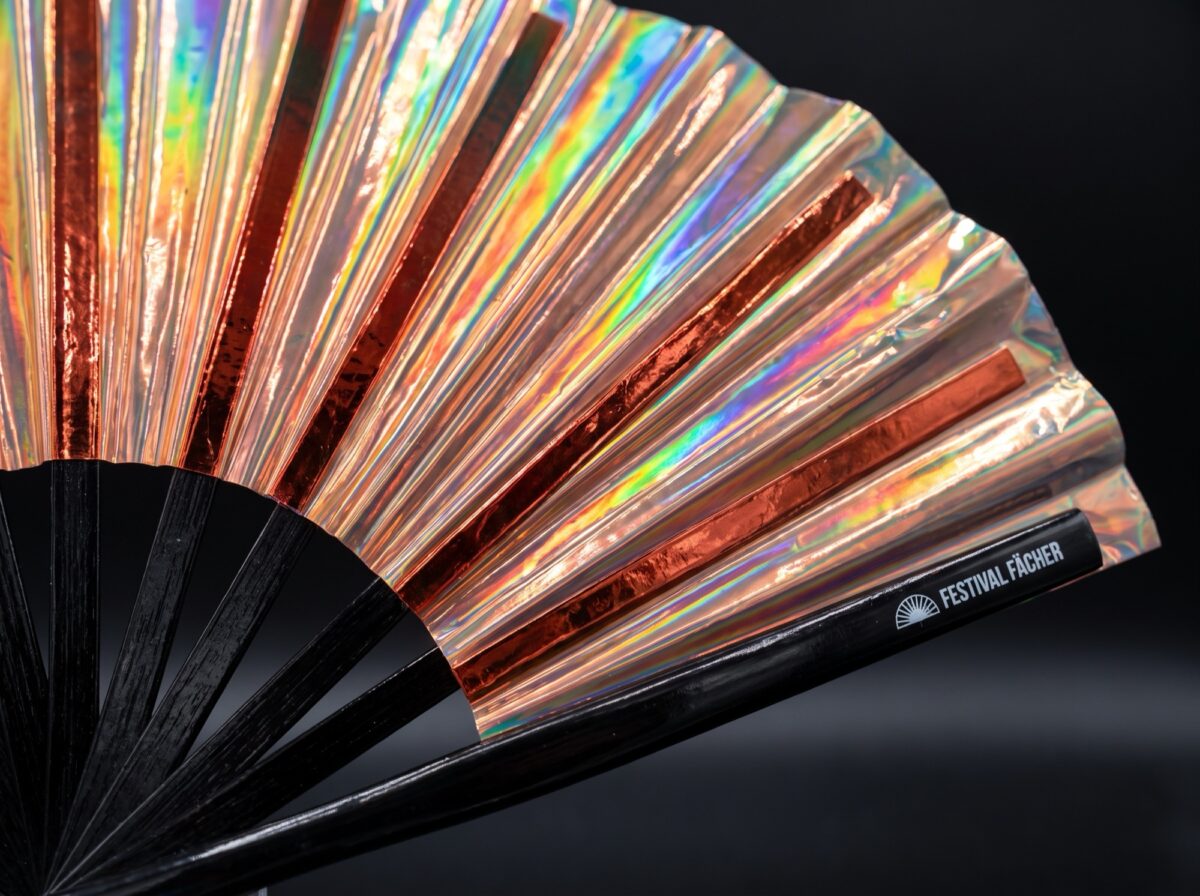 Festival Fans van koper met holografisch effect voor festivals en Raves, Weergave 5