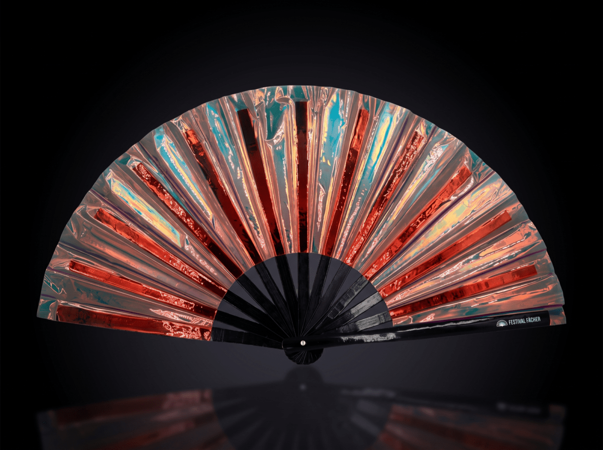 Festival Fans van koper met holografisch effect voor festivals en Raves