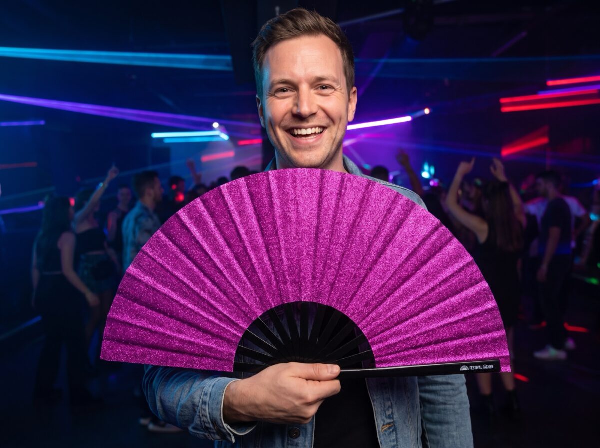 Festival Fans met glitter voor festivals en feestjes, Weergave 2