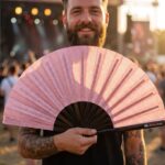 Festival Fan Roze glitter voor festivals en feestjes, Weergave 3