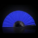 Festival Fan in koningsblauw met glitter voor festivals en feestjes, Weergave 1